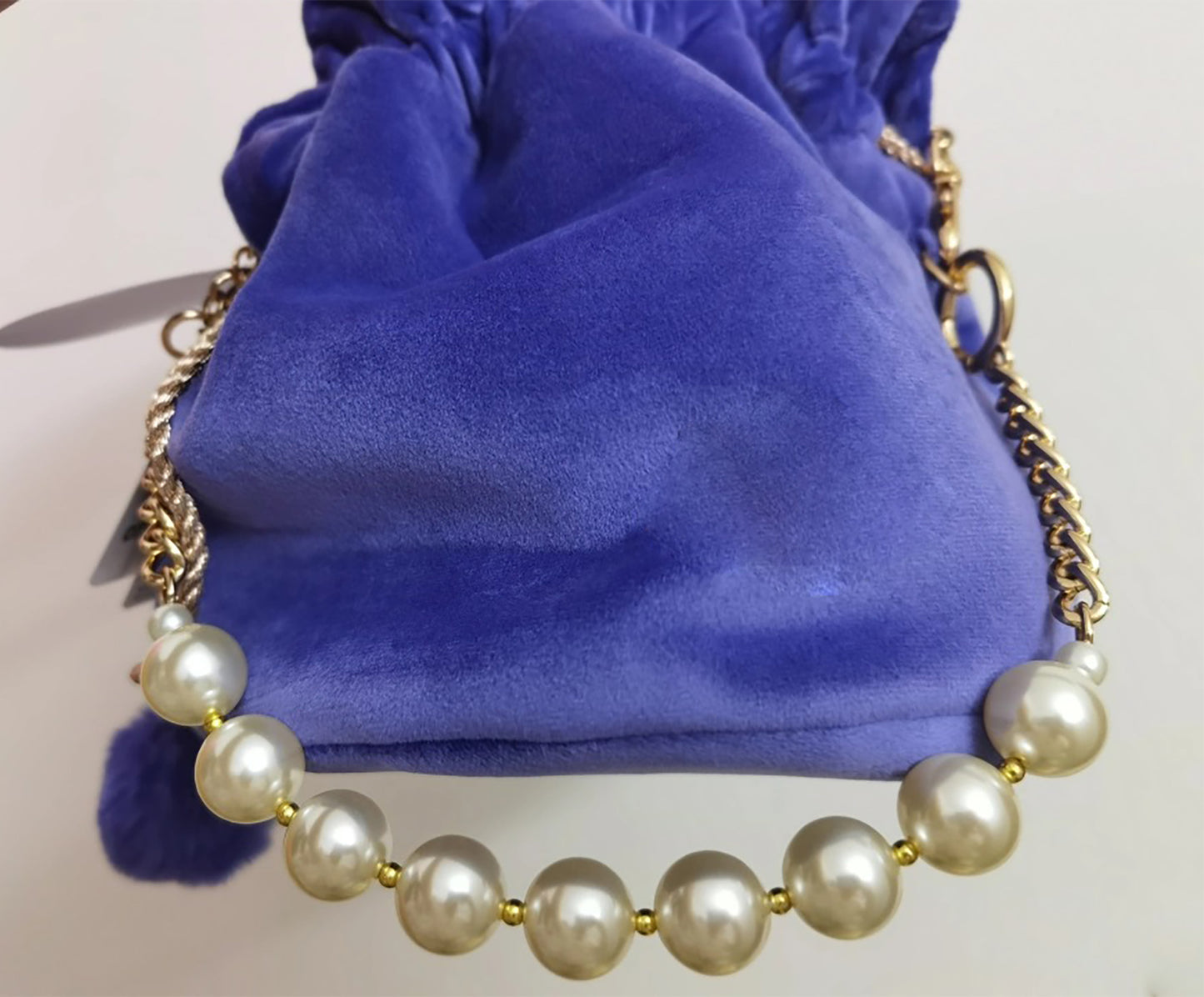 Versatile pearl metal chain handle, bag chain strap, replacement handle chain accessory for shoulder straps