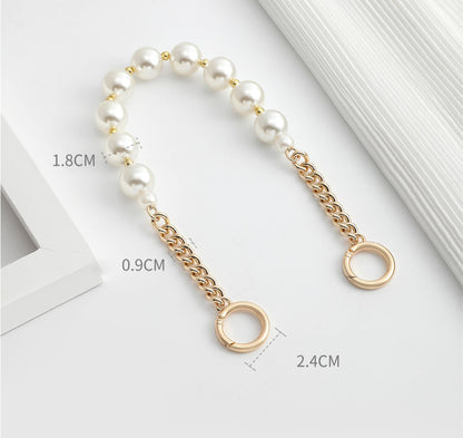 Versatile pearl metal chain handle, bag chain strap, replacement handle chain accessory for shoulder straps