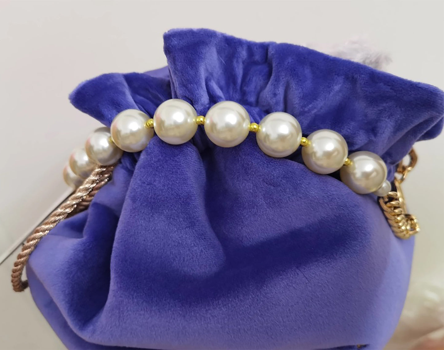 Versatile pearl metal chain handle, bag chain strap, replacement handle chain accessory for shoulder straps