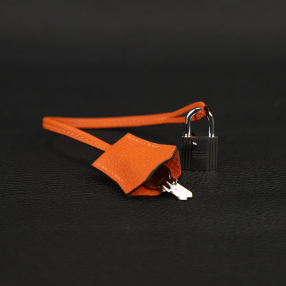 Togo Leather ,Celemence Leather,Epsom Leather,Swift Leather Clochette with Lock and Key For Brand Handbag