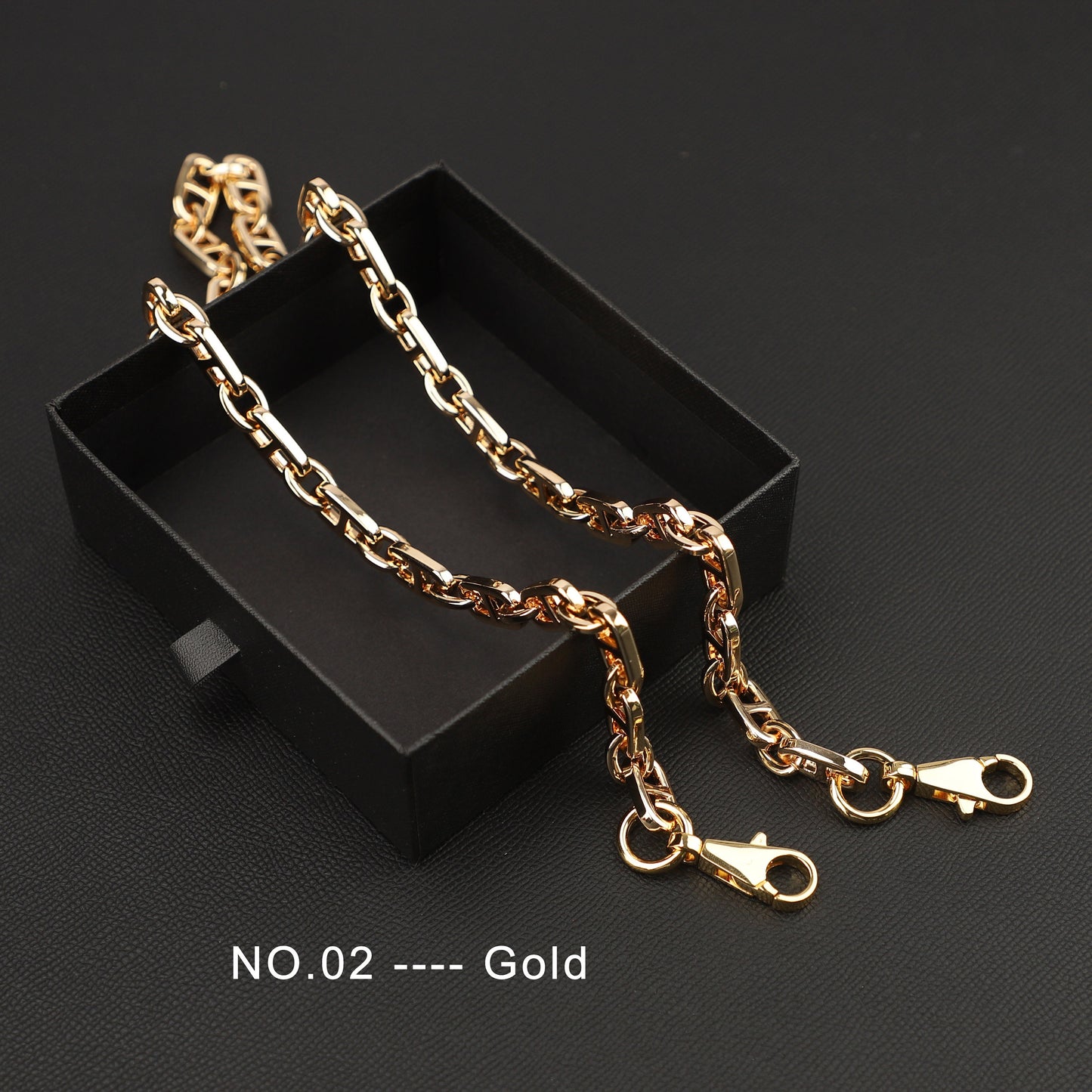 Chain Long Shoulder Strap Sterling Silver and Gold color with Kelly Clasps For women bag,Chain crossbody strap for purse,chain strap for bag