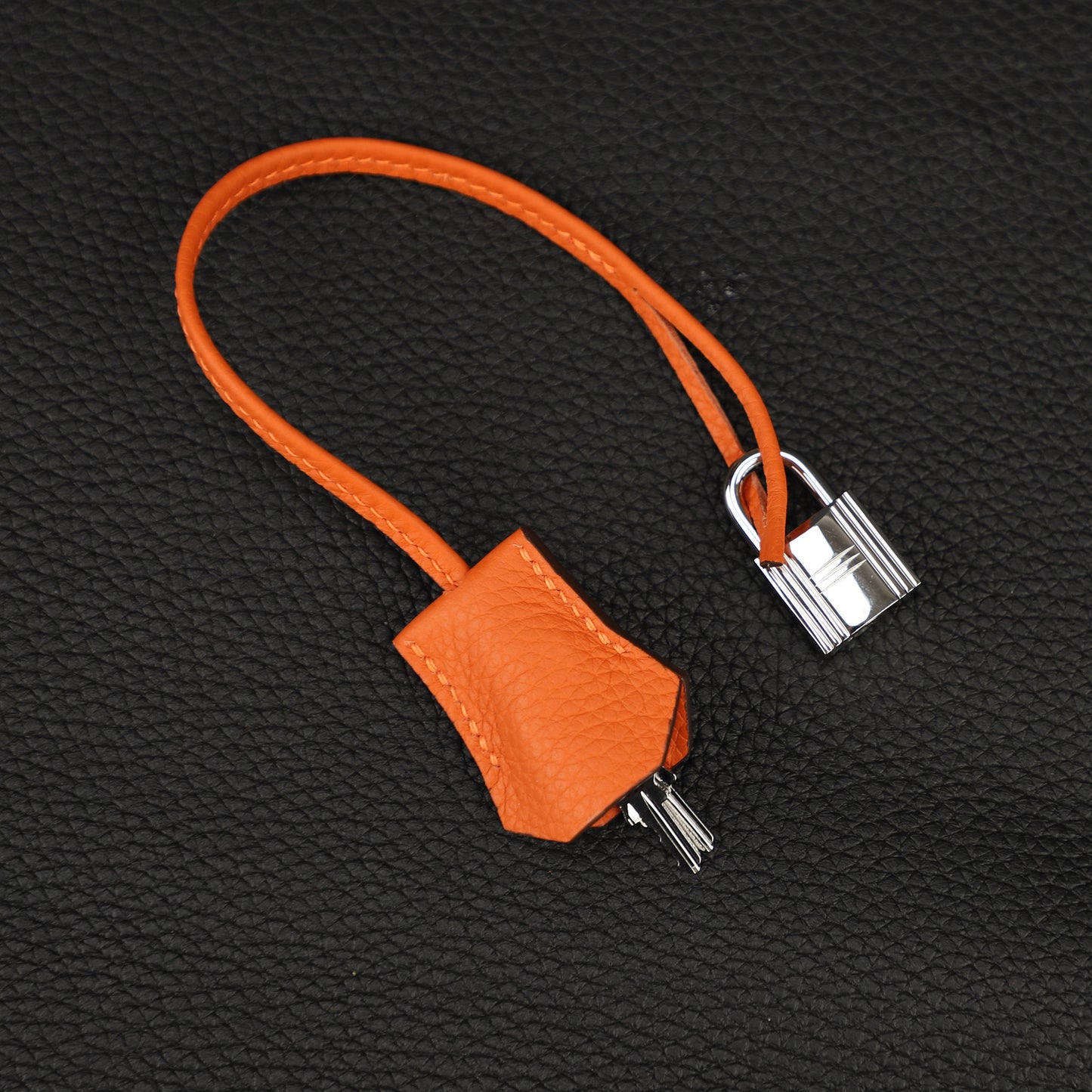 Togo Leather ,Celemence Leather,Epsom Leather,Swift Leather Clochette with Lock and Key For Brand Handbag