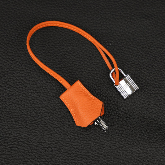 Togo Leather ,Celemence Leather,Epsom Leather,Swift Leather Clochette with Lock and Key For Brand Handbag