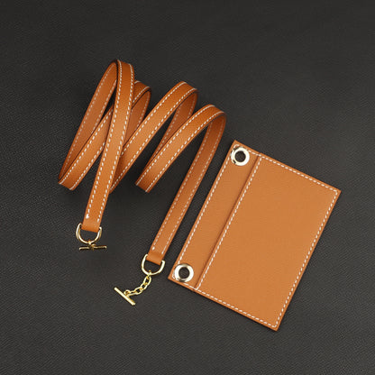 Design Insert Card With Shoulder Strap For Constance compact Wallet,The Epsome Leather shoulder strap for Constance compact Wallet